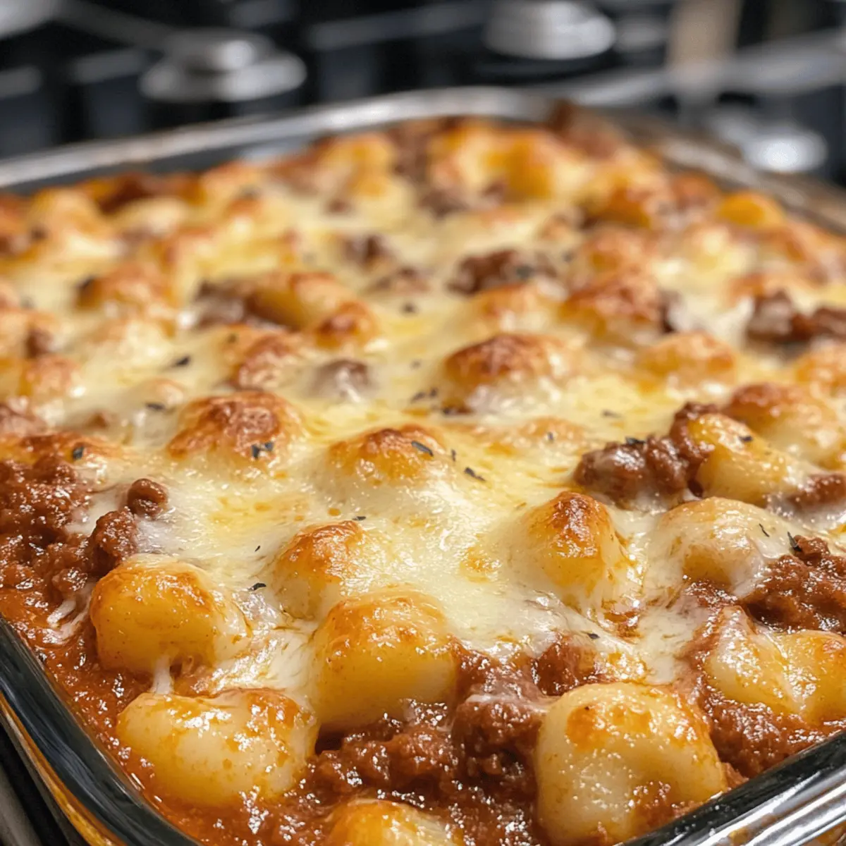 Cheesy Bolognese Gnocchi Bake