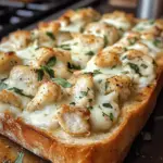 Chicken Alfredo Garlic Bread