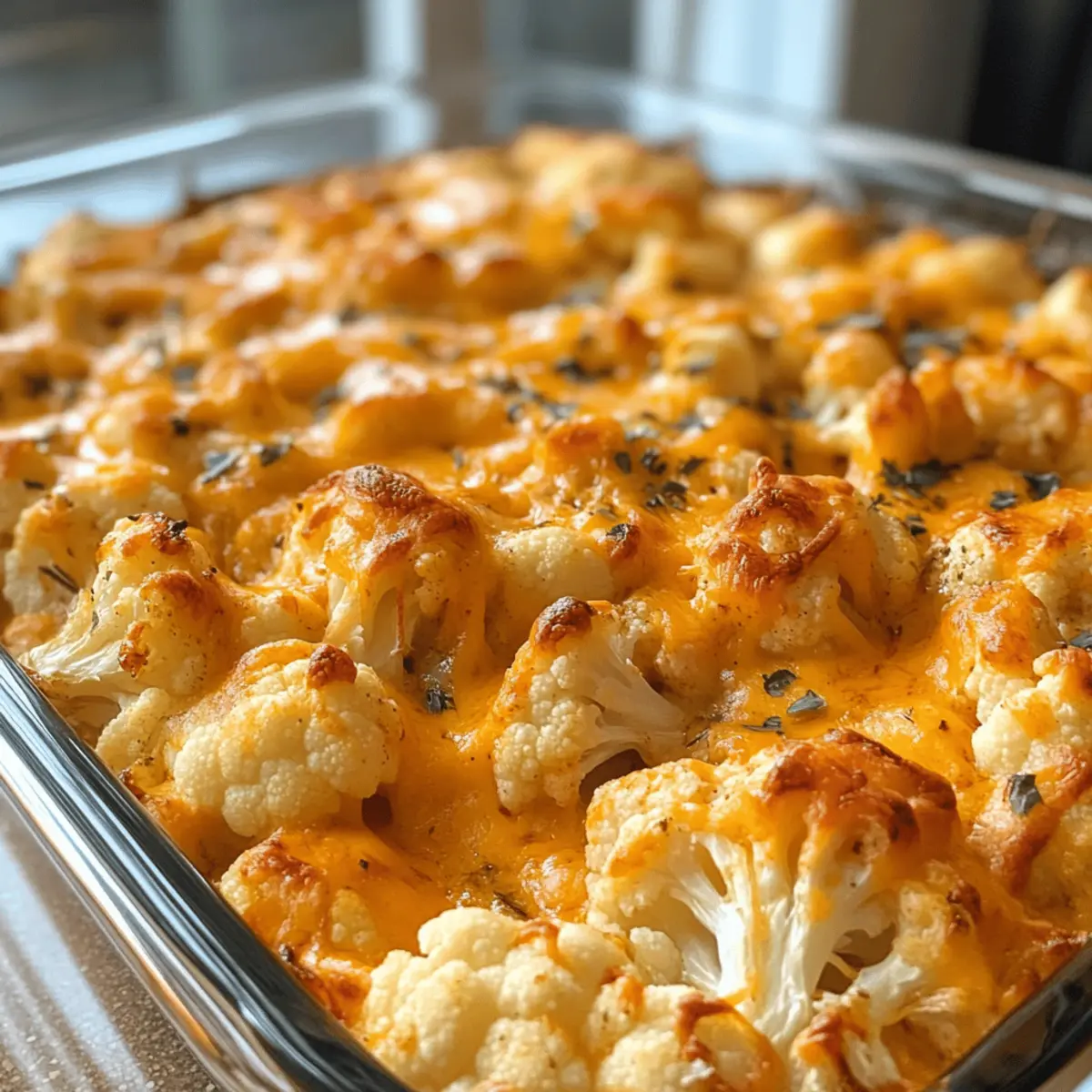 Creamy Buffalo Chicken Cauliflower Casserole