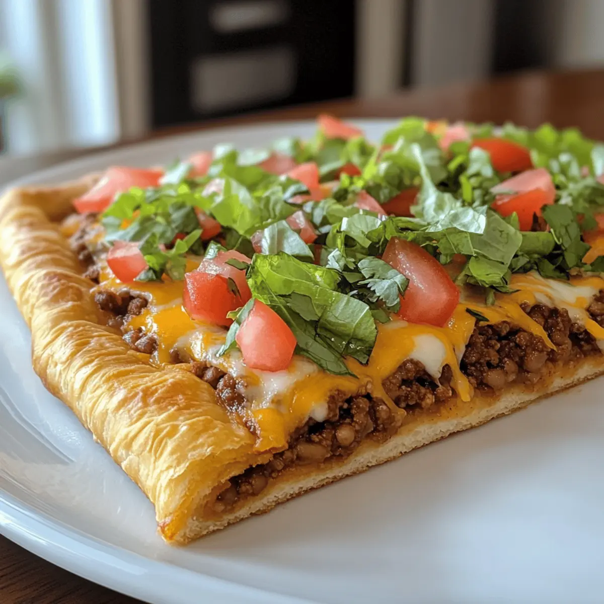 Crescent Roll Taco Pizza