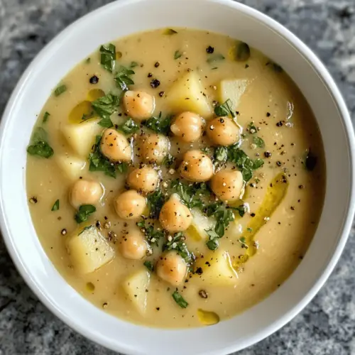 Easy Garlic Chickpea Soup