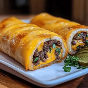 Garlic Butter Beef Cheeseburger Rollups