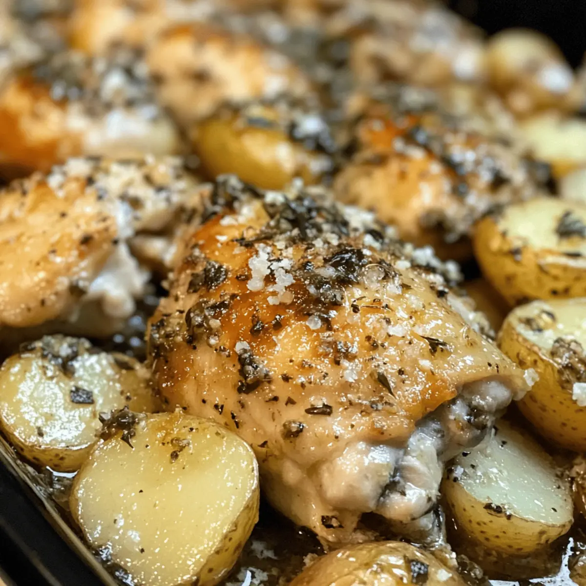 Garlic Parmesan Crockpot Chicken and Potatoes