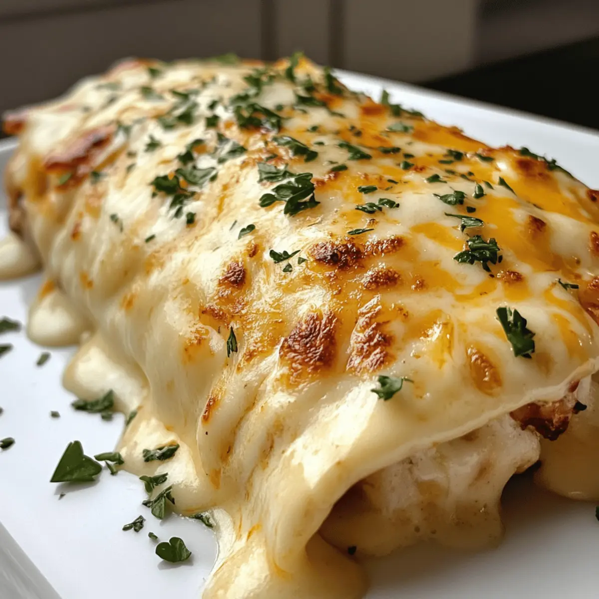 Ooey-Gooey Cheesy Garlic Chicken Wraps