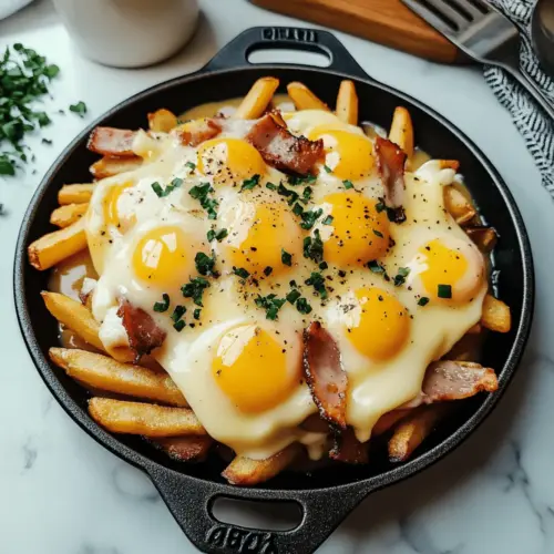 Breakfast Poutine with Hollandaise Sauce