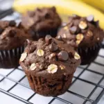 Chocolate Banana Oatmeal Muffins