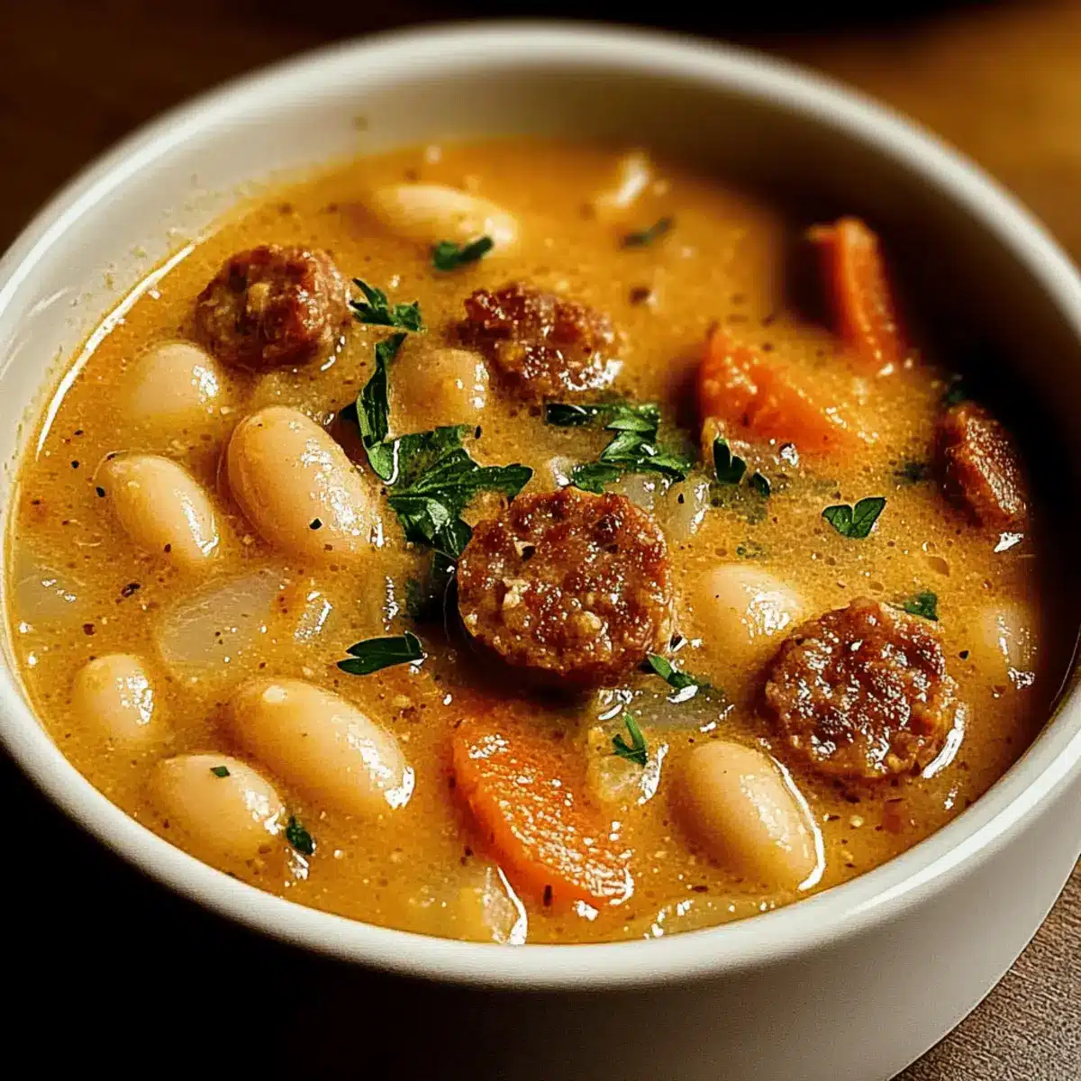 Creamy Bean Soup with Sausage