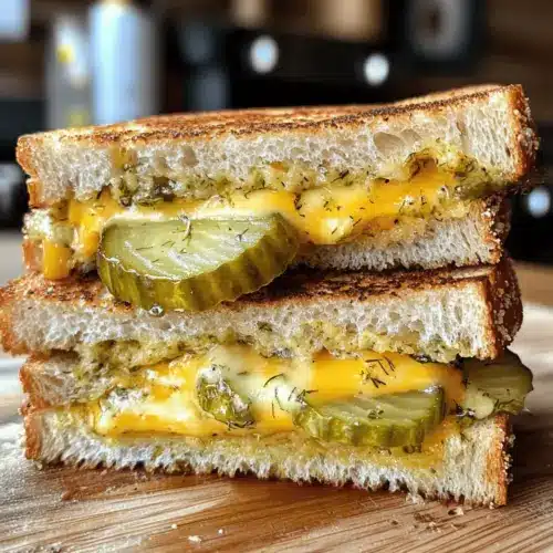 Crispy Dill Pickle Grilled Cheese Sandwich