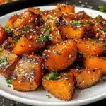 Honey Chili Smashed Sweet Potatoes