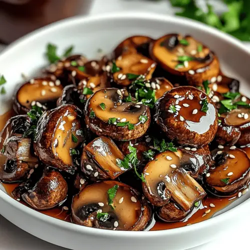 Oven-Roasted Mushrooms with Soy Sauce & Honey