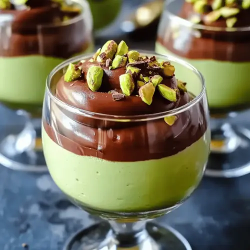 Pistachio Mousse with Chocolate Ganache