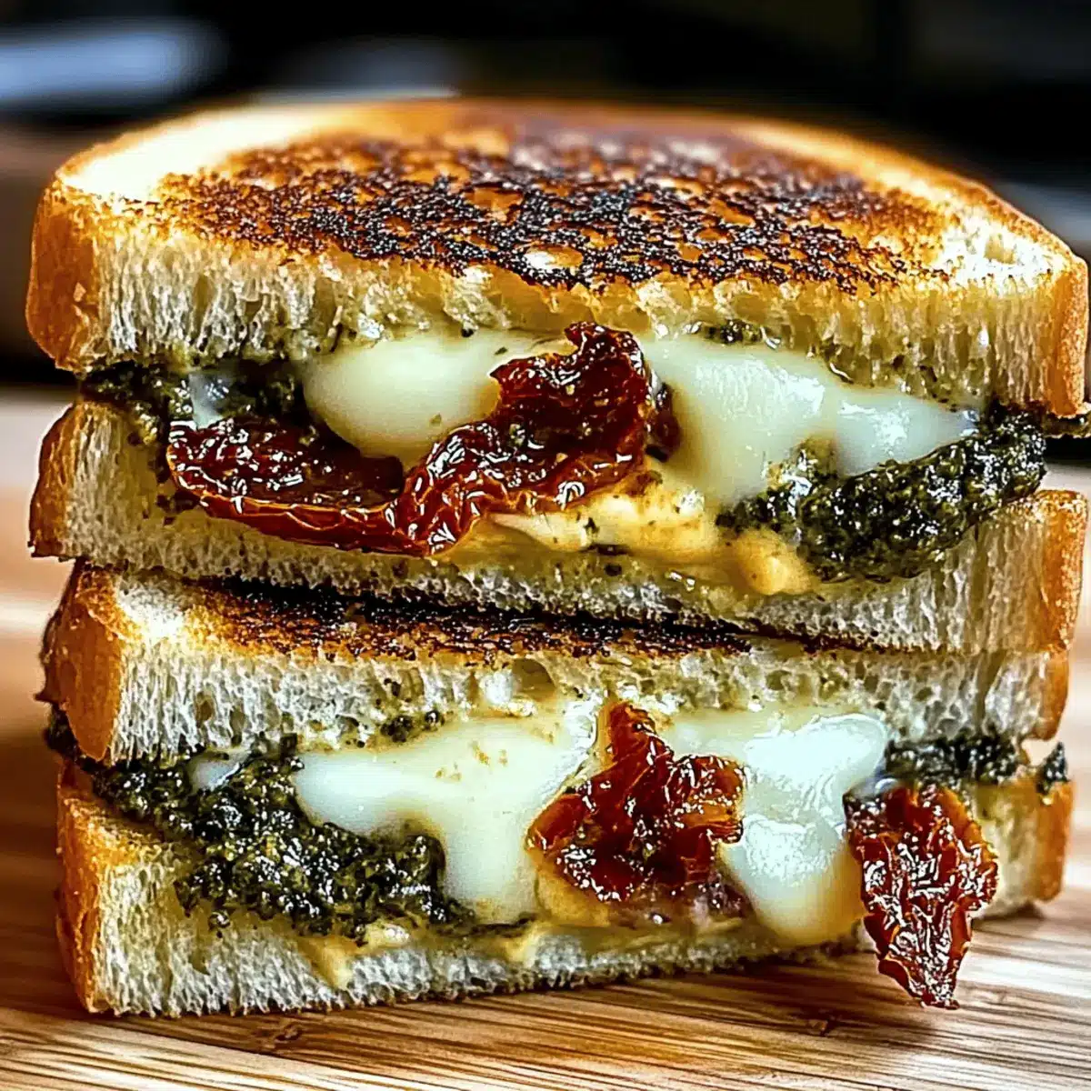 Sun-Dried Tomato Bacon Pesto Grilled Cheese