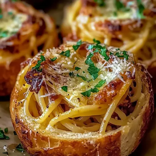Spaghetti Garlic Bread