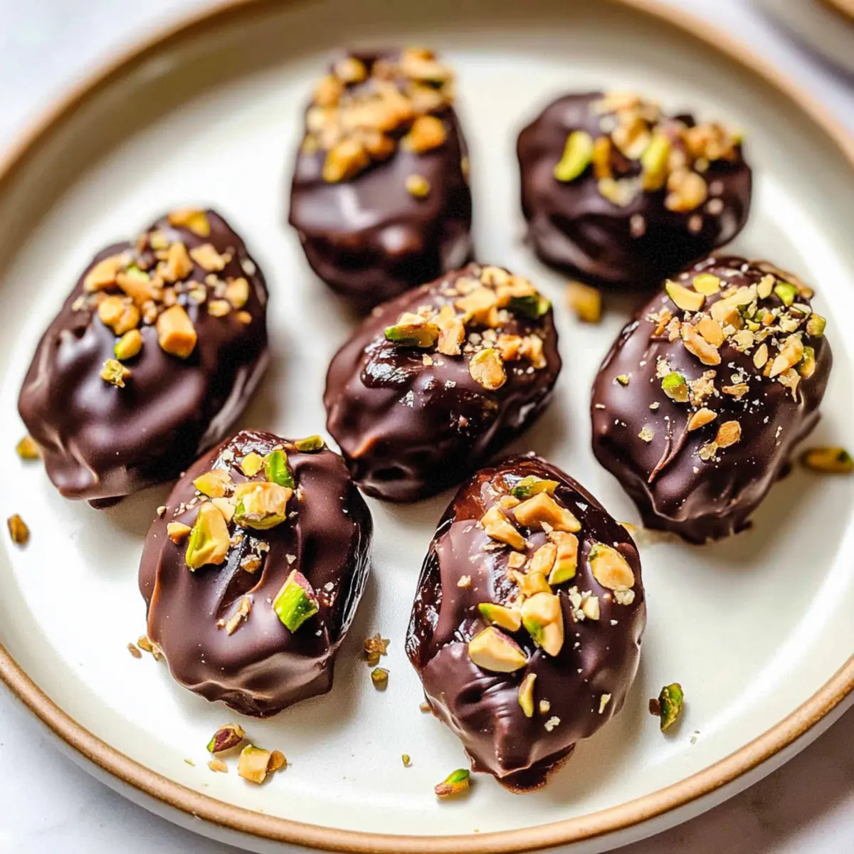 Chocolate Covered Stuffed Dates