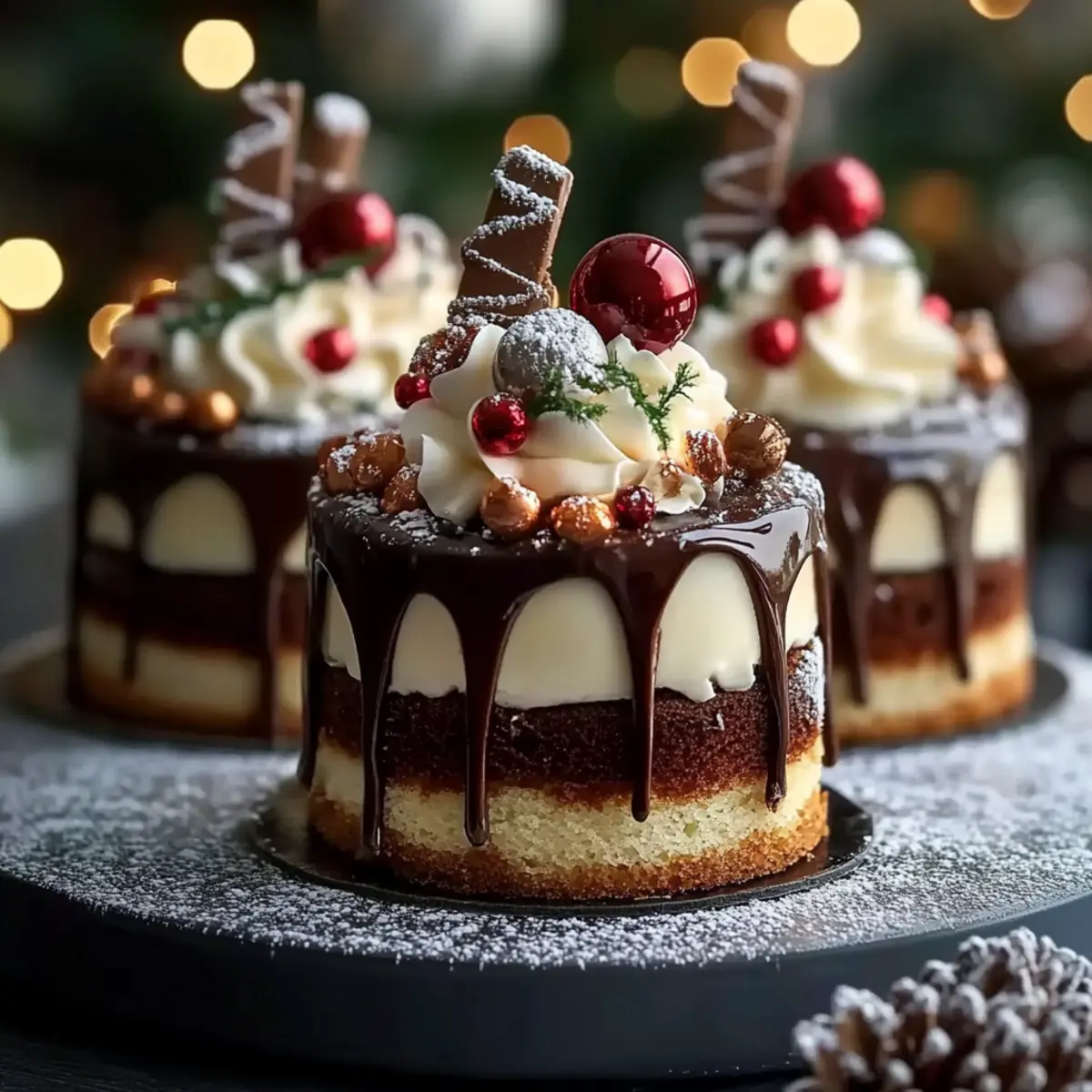 Chocolate Ganache & Festive Toppings