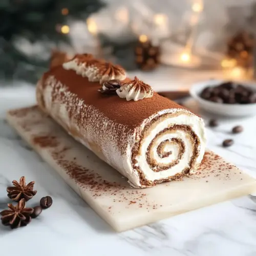 Gourmet Tiramisu Yule Log Cake