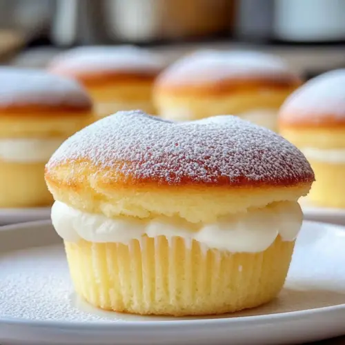 Fluffy Japanese Cotton Cheesecake Cupcakes