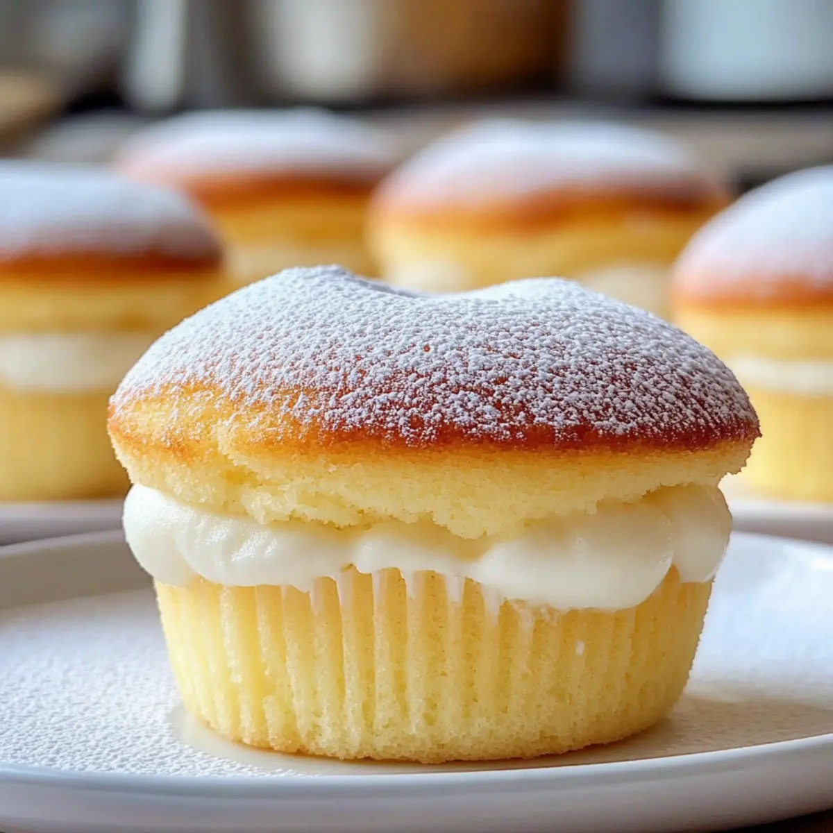Fluffy Japanese Cotton Cheesecake Cupcakes
