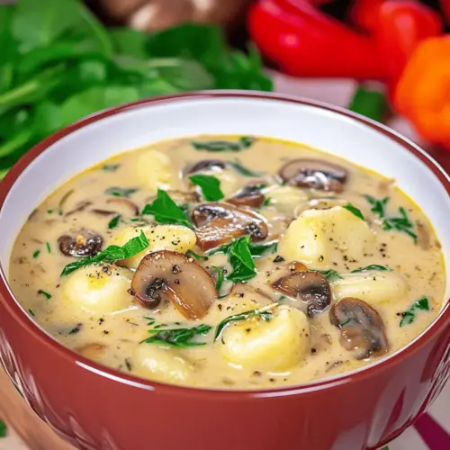 Creamy Mushroom Gnocchi Soup