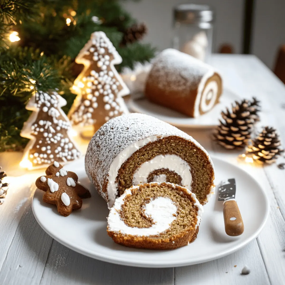 Gingerbread Swiss Cake Roll
