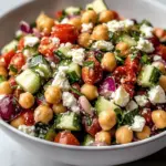 Mediterranean Chickpea Feta Salad