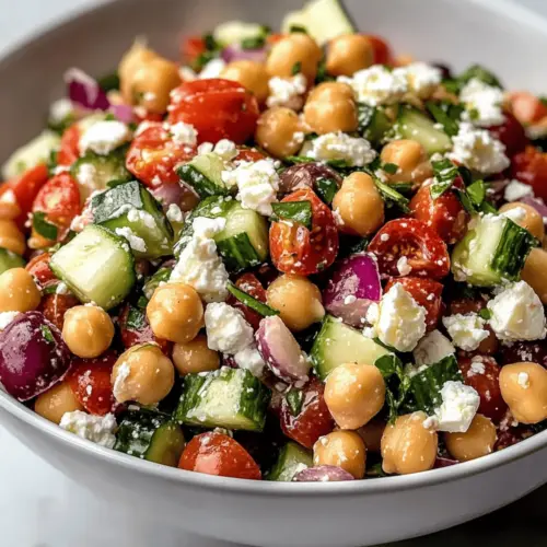 Mediterranean Chickpea Feta Salad