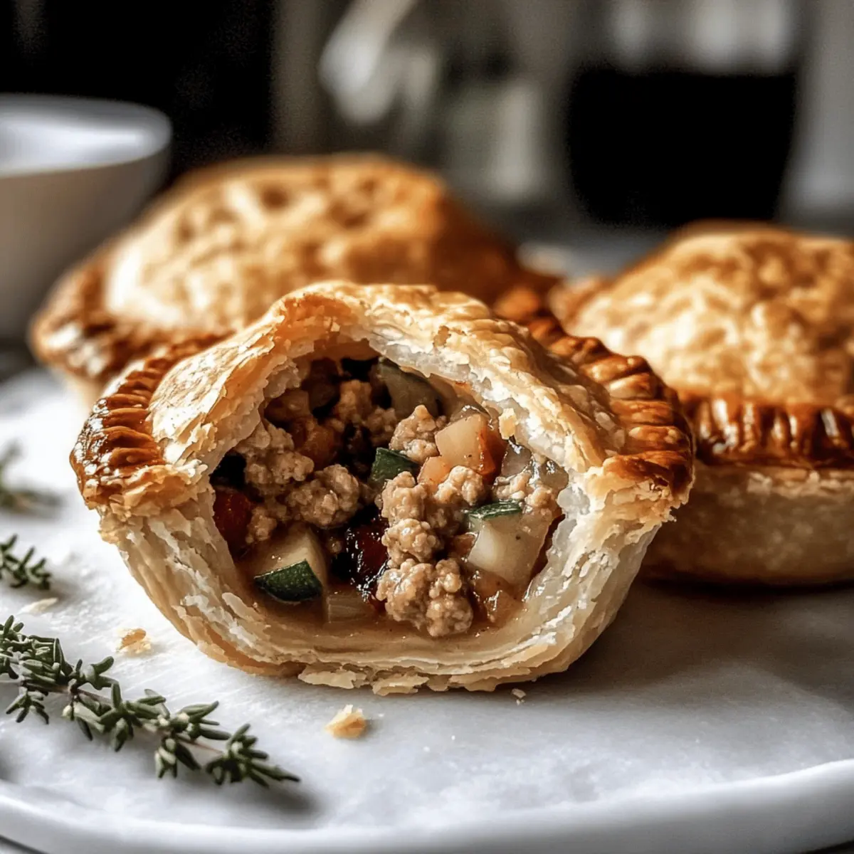 Mini Thanksgiving Turkey & Cranberry Pot Pies