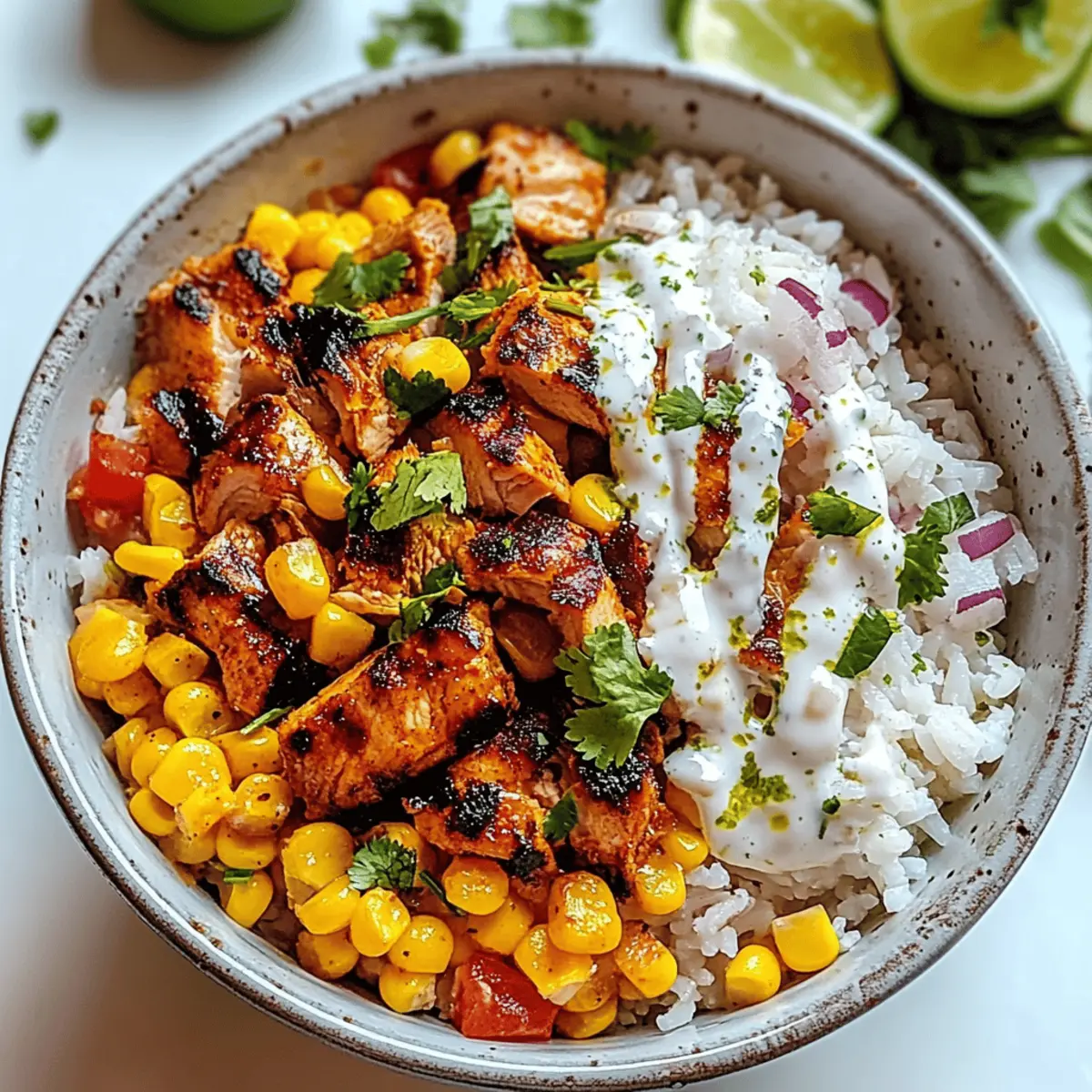 Street Corn Chicken Rice Bowl
