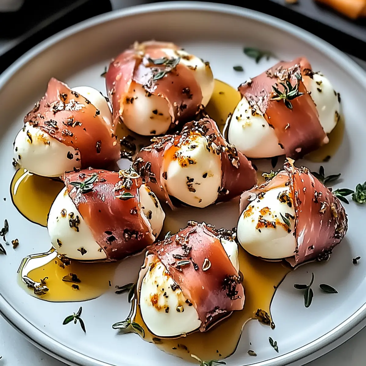 Prosciutto Wrapped Mozzarella Bites
