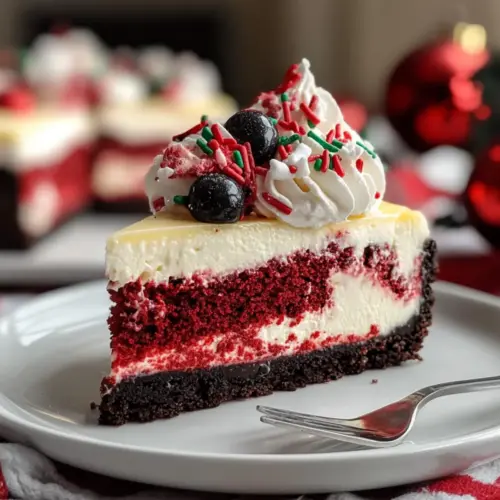 Christmas Red Velvet Cheesecake