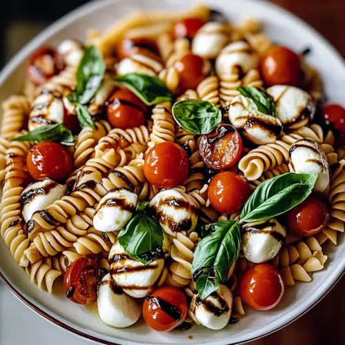 Caprese Pasta Salad with Balsamic Glaze