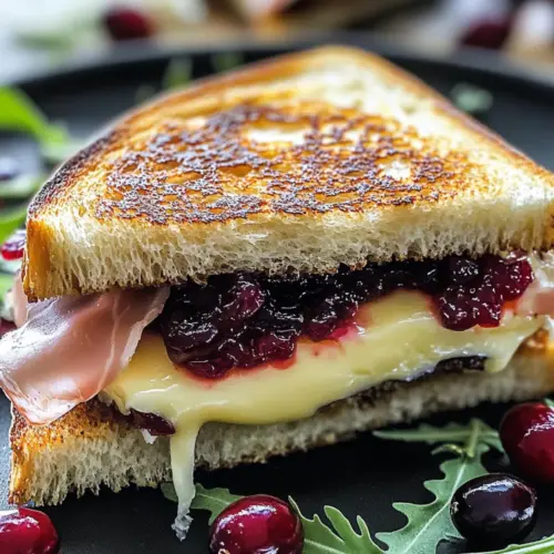 Cranberry, Brie, and Prosciutto Grilled Cheese