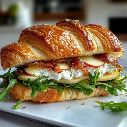 Apple & Goat Cheese Croissant Sandwich