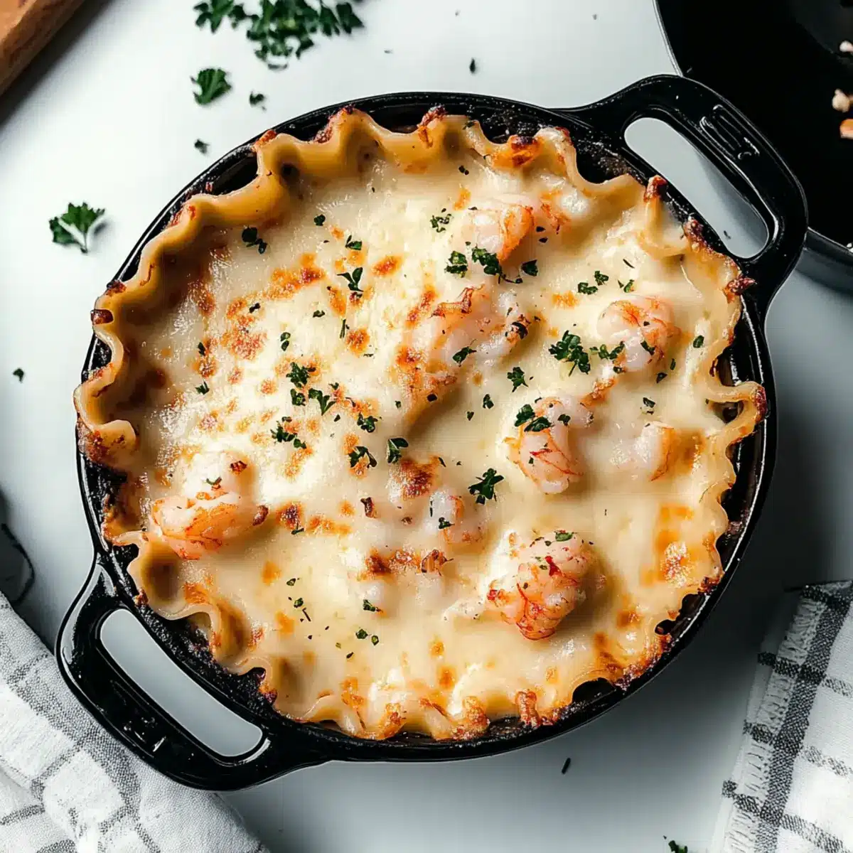 Seafood Lasagna with Lobster and Shrimp