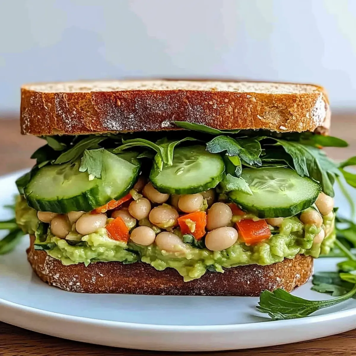 Avocado White Bean Sandwich