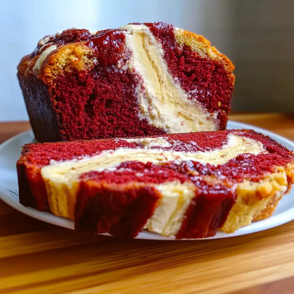Banana Red Velvet Loaf