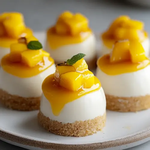 Mini Mango Cheesecake Domes