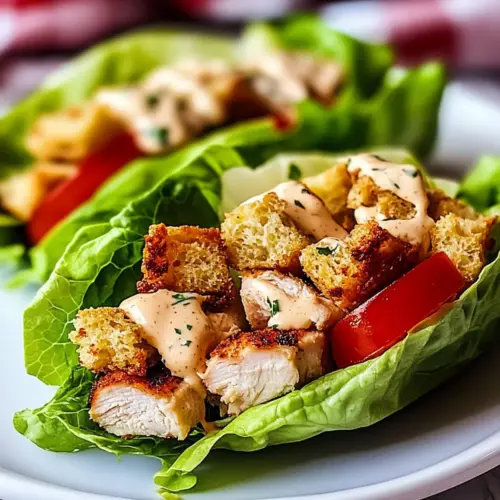 Chicken Caesar Salad Lettuce Wraps