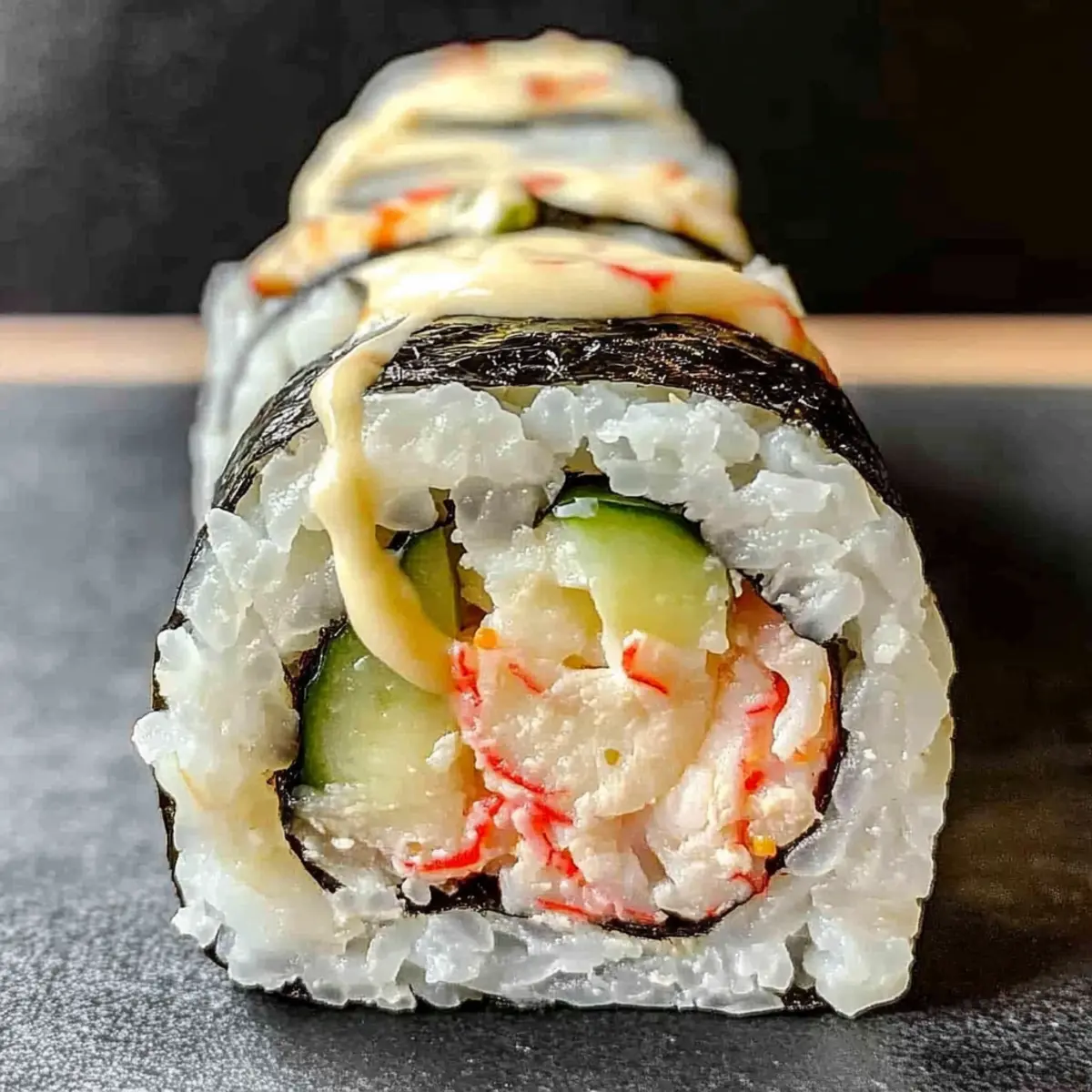 Spicy Crab Roll (Kani Maki) Sushi