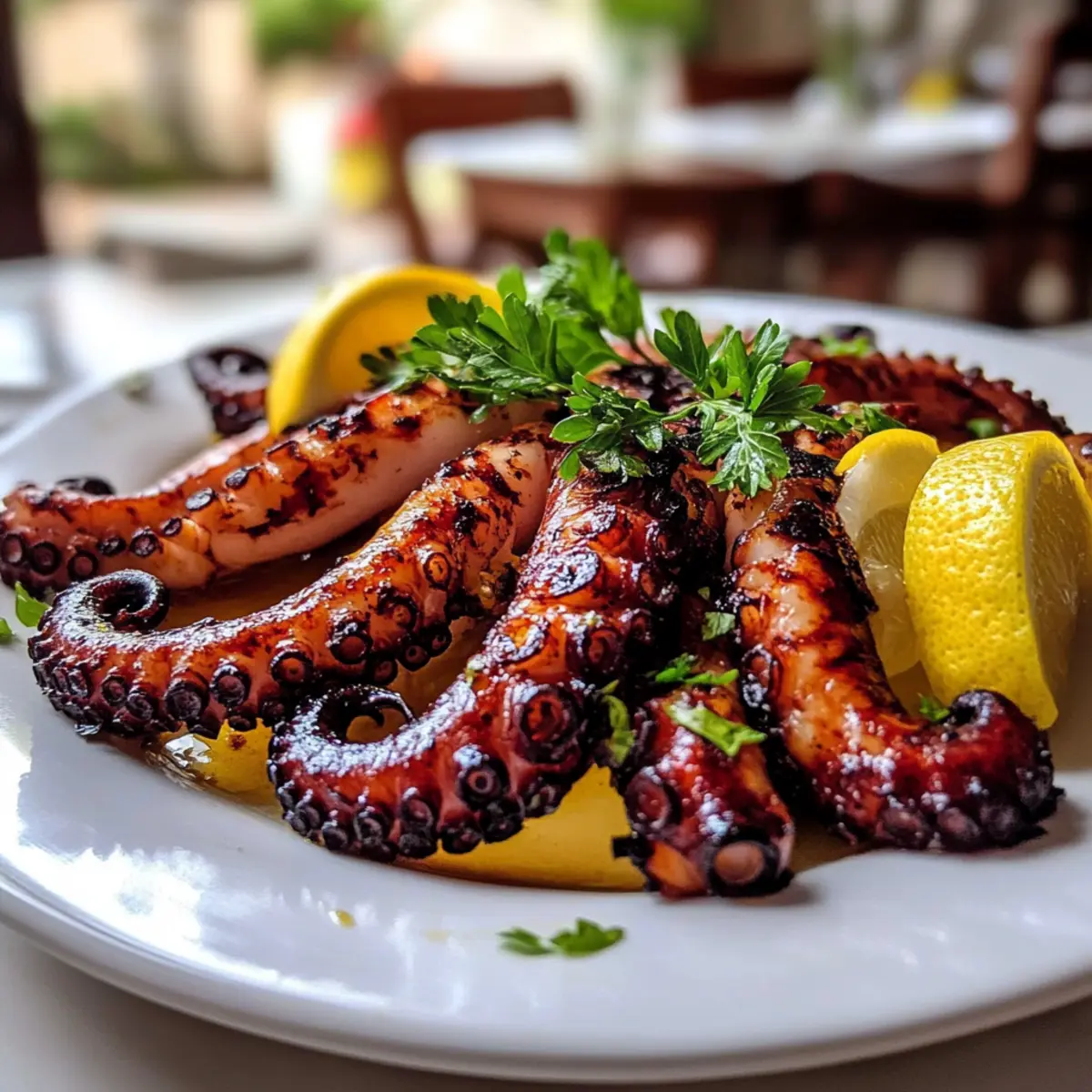 Grilled Octopus Seafood Dish