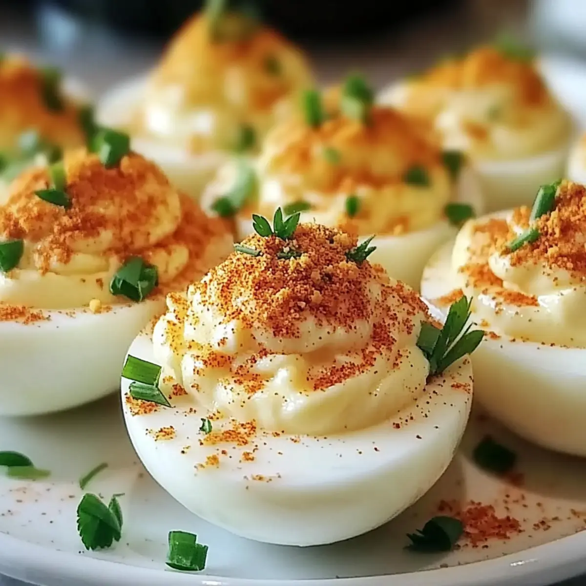 Garlic Parmesan Deviled Eggs