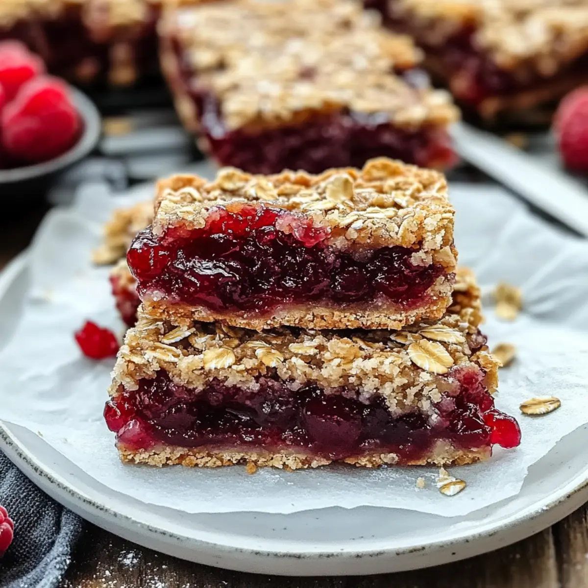 Jam Filled Oatmeal Bars
