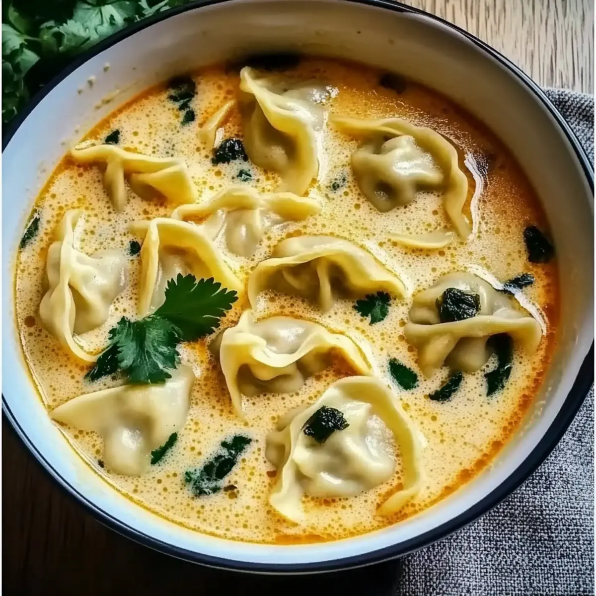 Creamy Thai Dumpling Soup
