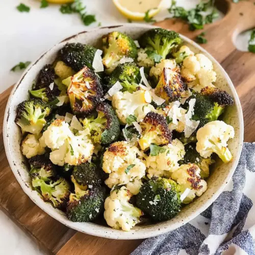 Roasted Broccoli and Cauliflower