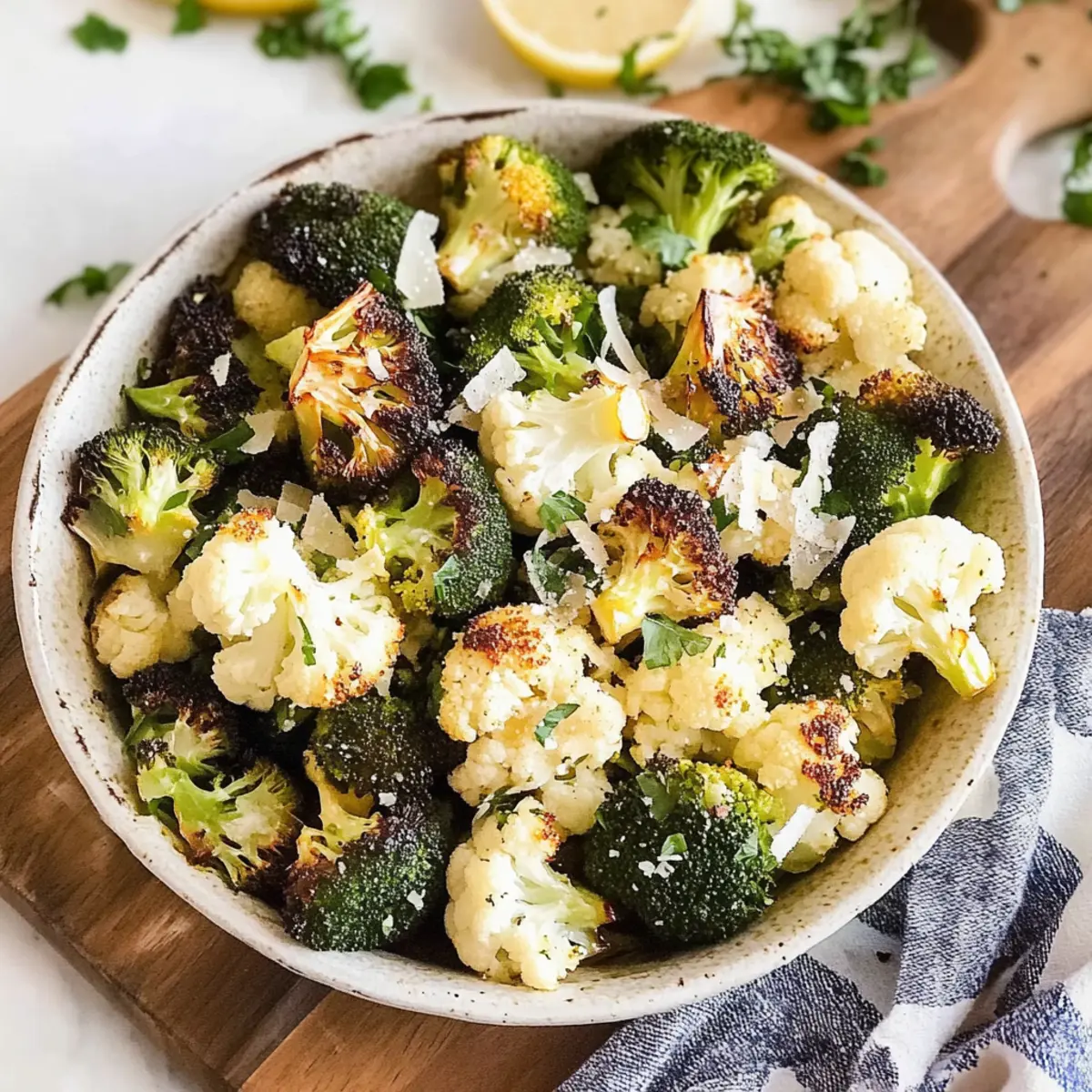 Roasted Broccoli and Cauliflower