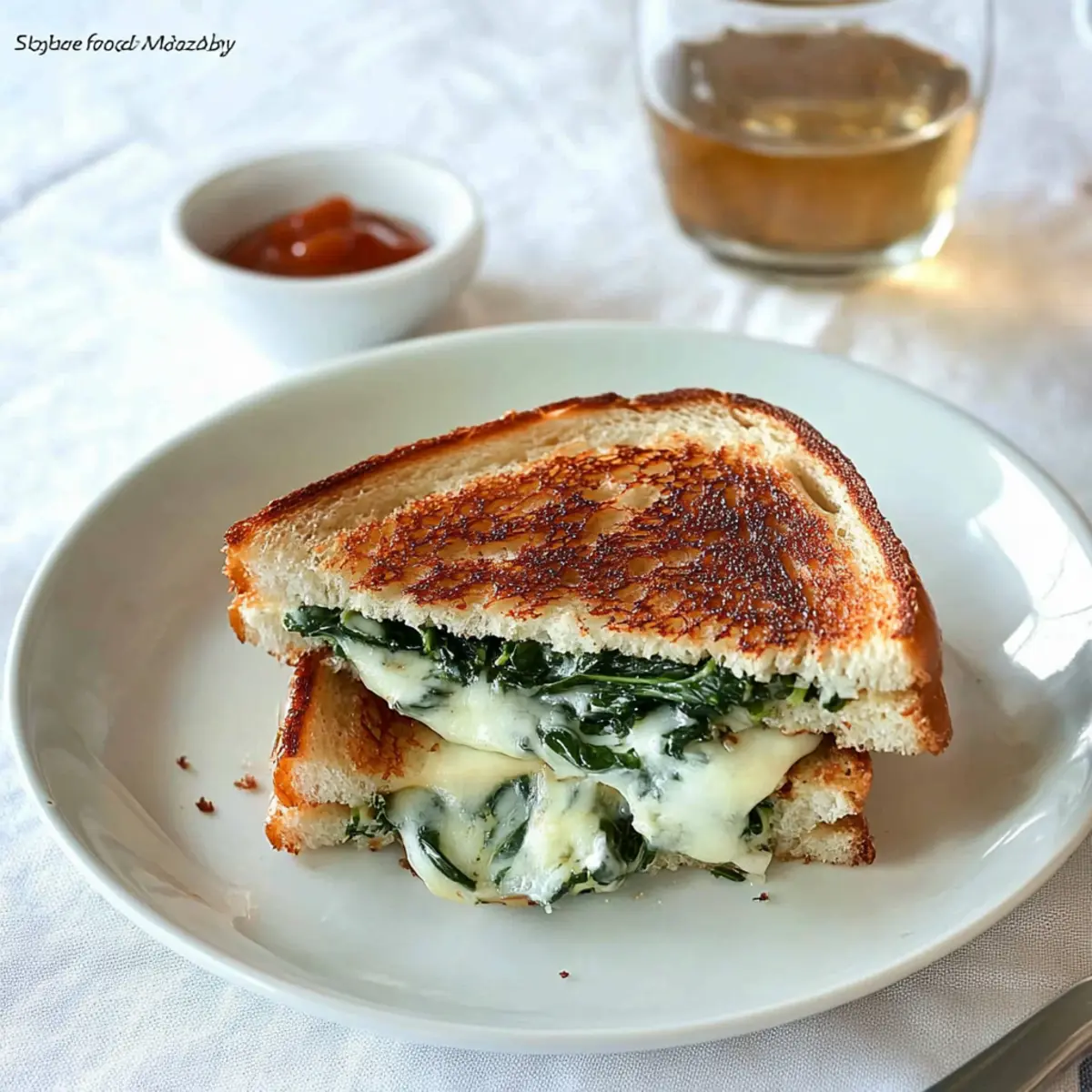 Spinach-Mozzarella Grilled Cheese