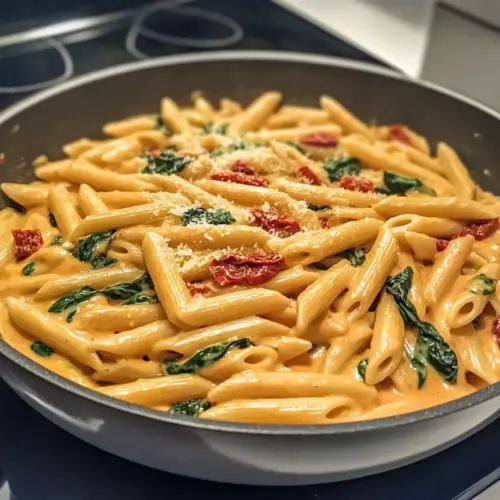 One-Pot Spinach Tomato Pasta