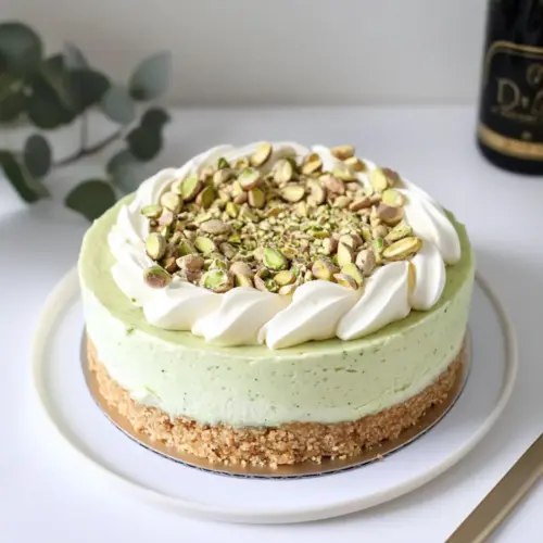 No Bake Pistachio Cheesecake