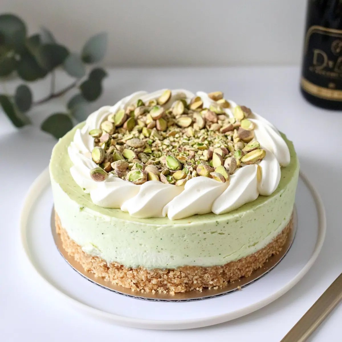 No Bake Pistachio Cheesecake