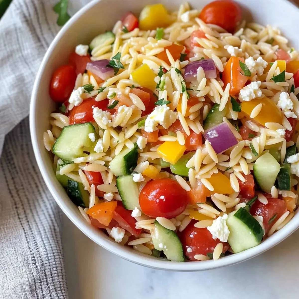 Rainbow Orzo Salad